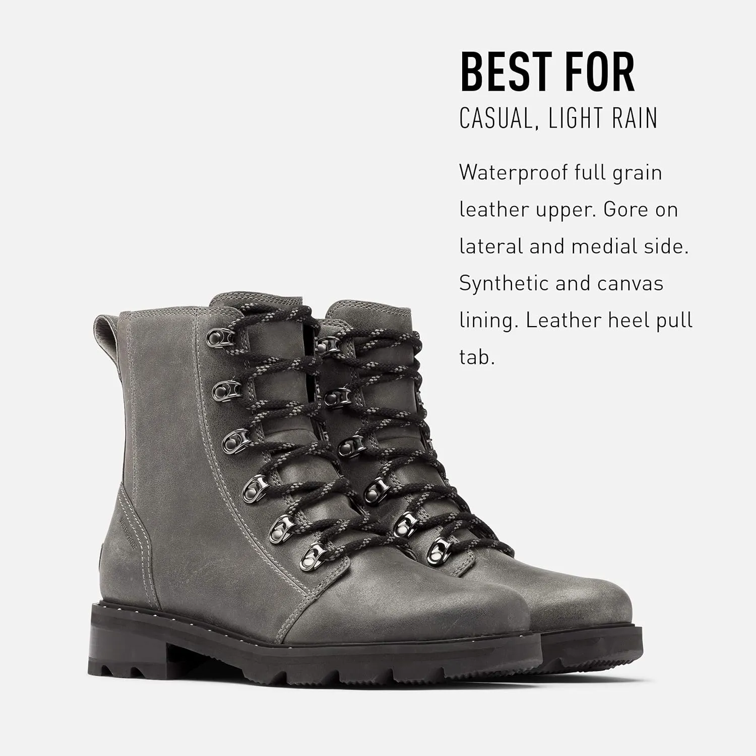 Sorel Women's Lennox Lace Rain Boot  Waterproof Leather Boots