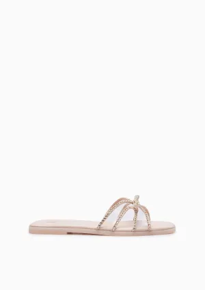Spencer Flat Sandals Ivory
