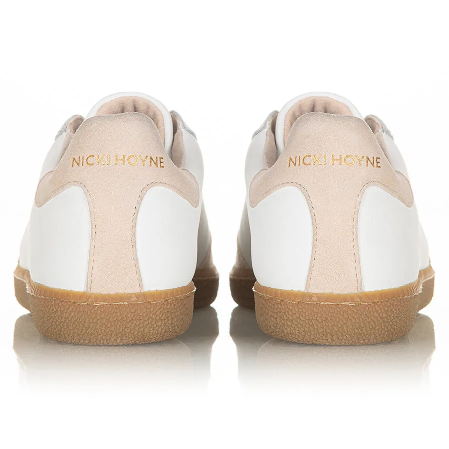 Sporty Trainer - White/Beige Suede