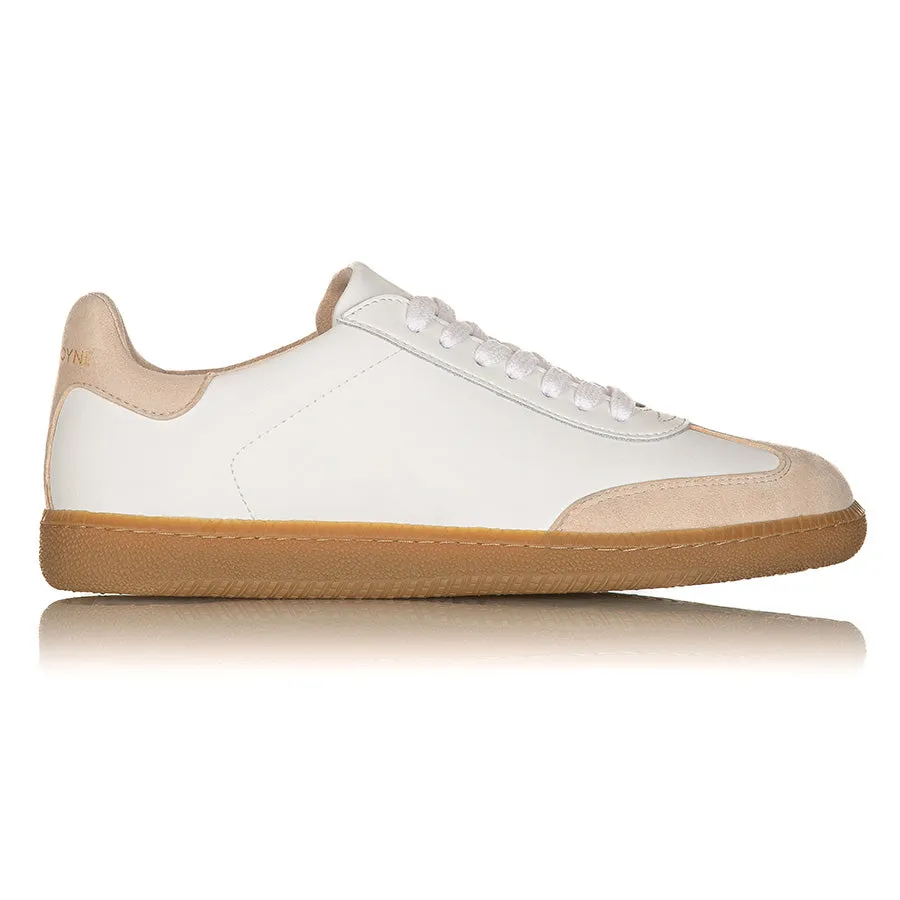 Sporty Trainer - White/Beige Suede