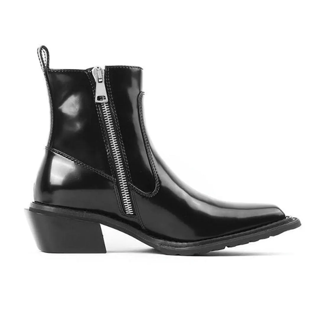 Square Toe Leather Boot