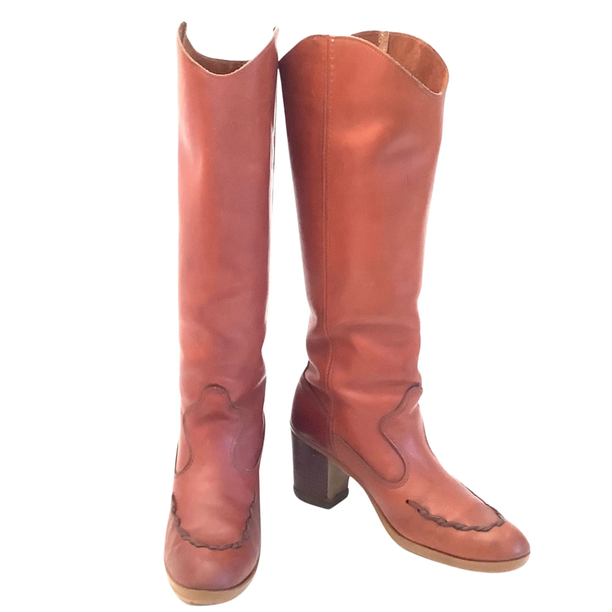 Tall Moc Toe 1970s Boots