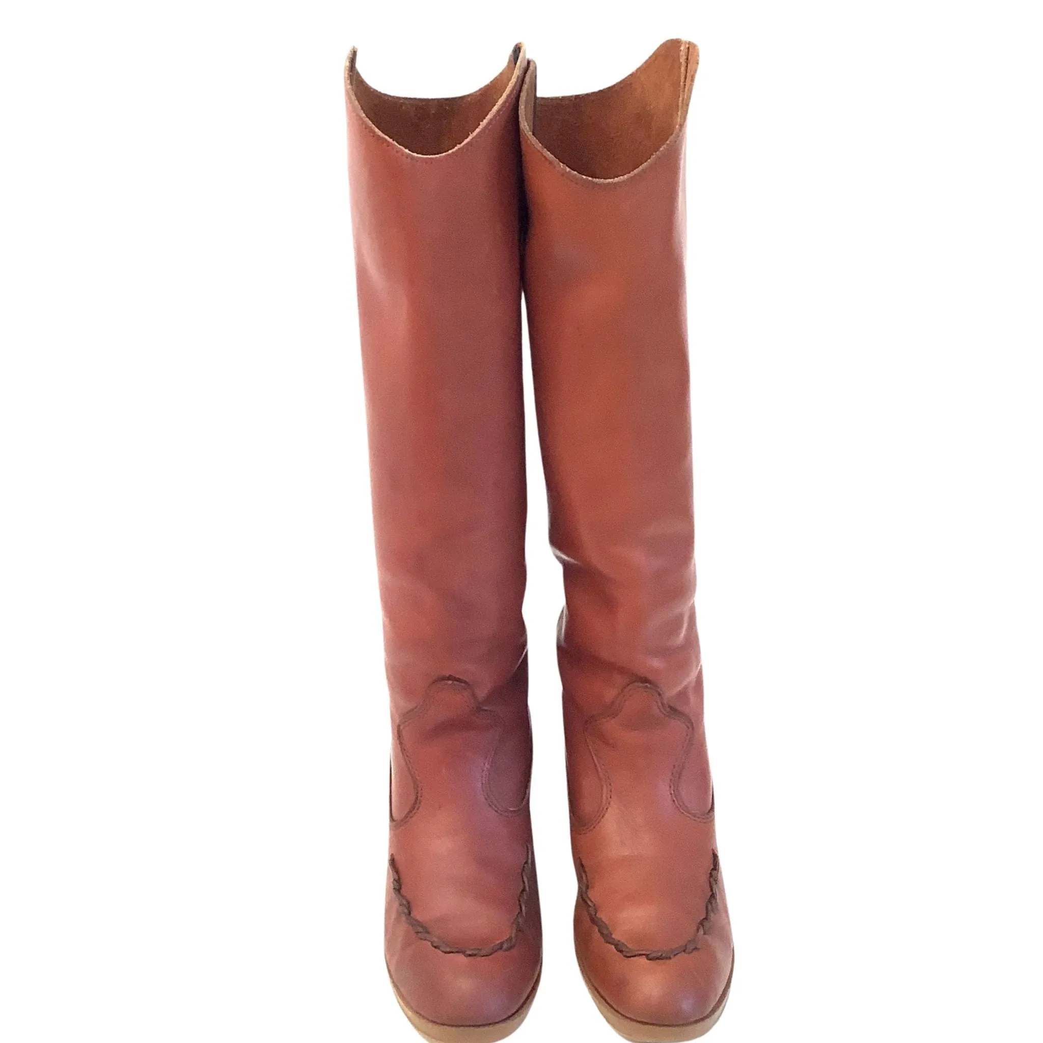 Tall Moc Toe 1970s Boots