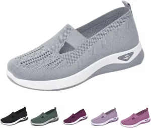 Thatrich Orthopedic Shoes for Women Breathable Soft Slip On Sneakers Comfort Mesh Up Stretch Sneaker Diabetic Walking Shoes
