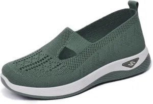Thatrich Orthopedic Shoes for Women Breathable Soft Slip On Sneakers Comfort Mesh Up Stretch Sneaker Diabetic Walking Shoes
