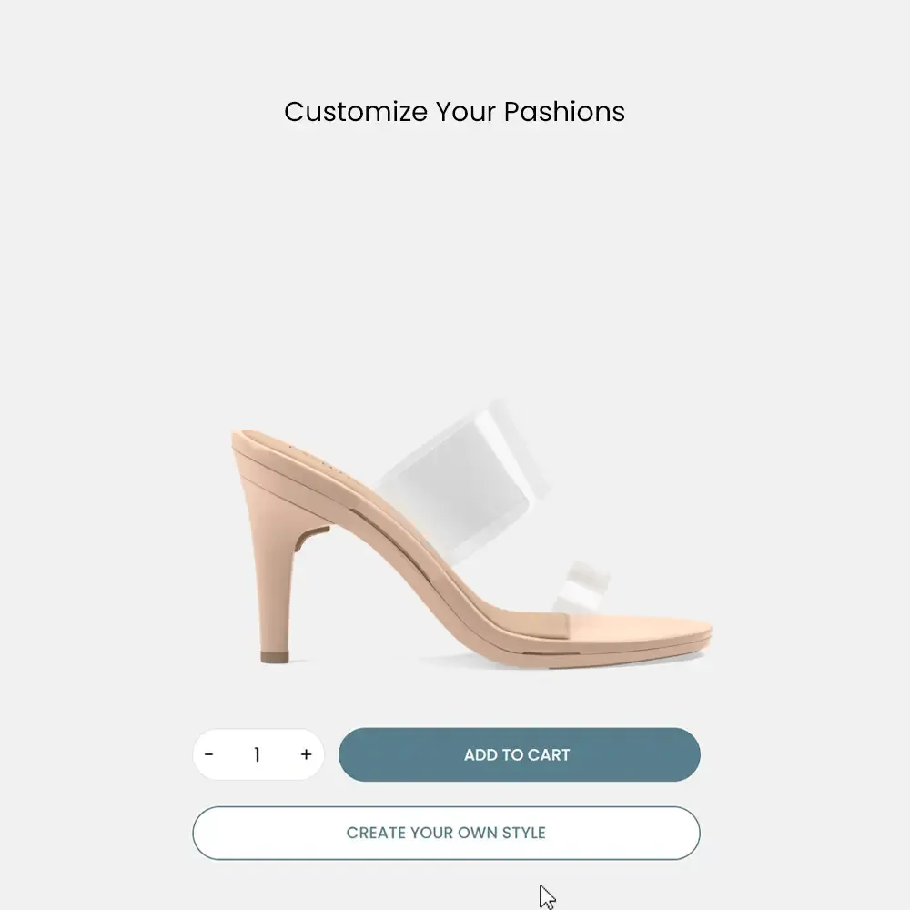 The Slide - Clear/Sand    Stiletto Heel Kit 4 Sand