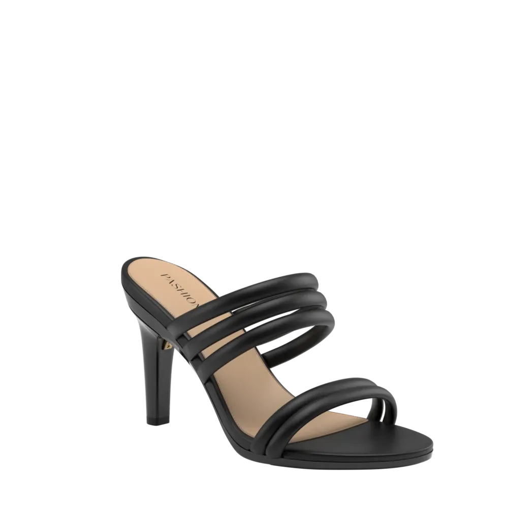 The Slide - Coal Leather Rope 4 Stiletto