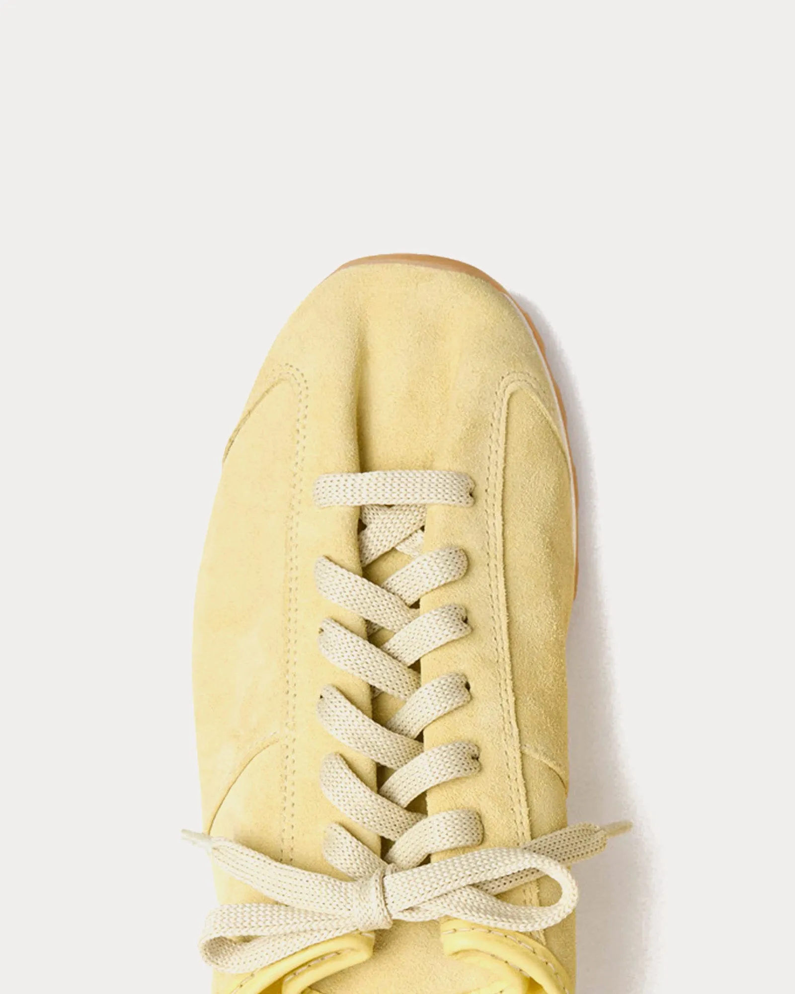 The Tennis Pale Yellow Low Top Sneakers