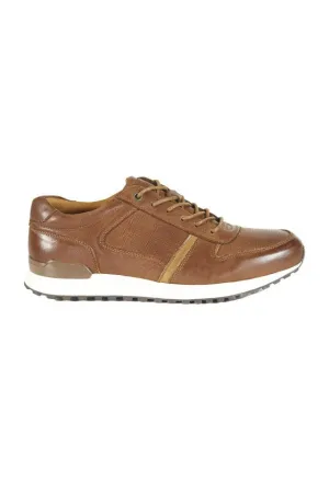 Tiago Leather Trainers - Tan