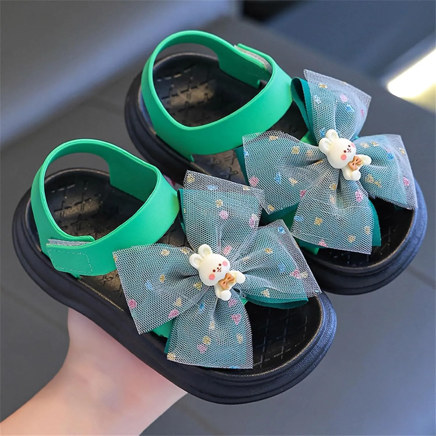 Toddler Girl Sandals Flower Girl Dress Shoes Open Toe Little Kid Summer Flats Bowknot Princess Summer Soft Sandals