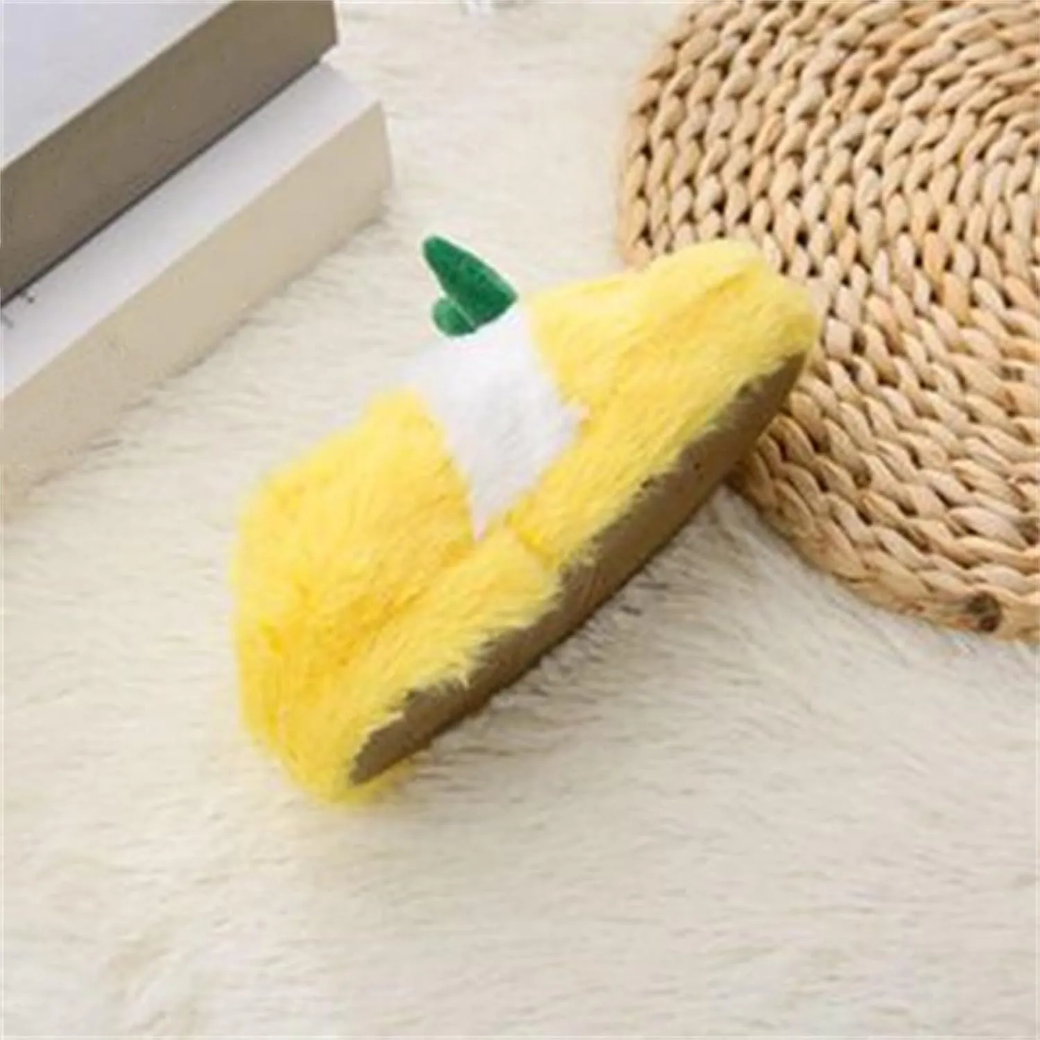 Toddler Girl Slippers House with Children's Winter Cute Peach Warm Plush Cotton Slippers Glitter Foam Star