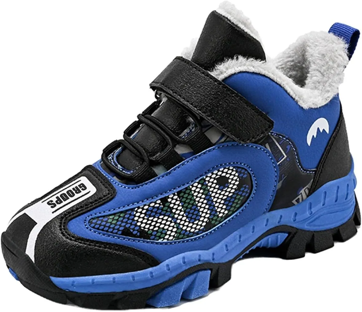 Toddler Hiking Boots Boys Girls Winter Snow Sneaker Non Slip Warm Sports Shoes for Outdoor Walking Climbing Running