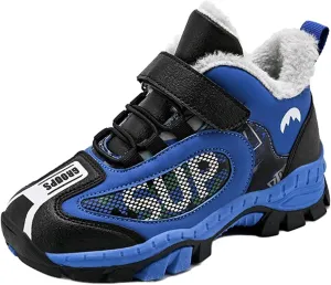 Toddler Hiking Boots Boys Girls Winter Snow Sneaker Non Slip Warm Sports Shoes for Outdoor Walking Climbing Running