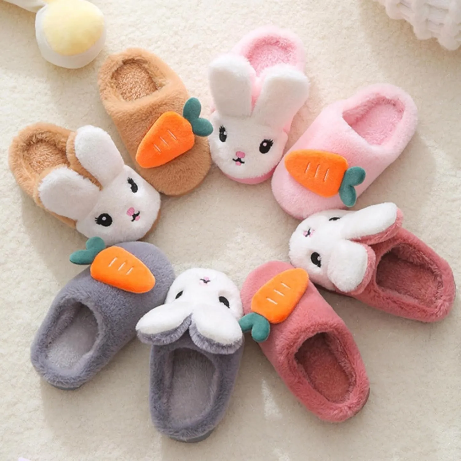 Toddler House Slippers Winter Boys Girls Warm Fuzzy Slippers Kids Non-Slip Indoor Outdoor Household Shoes