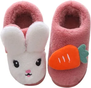 Toddler House Slippers Winter Boys Girls Warm Fuzzy Slippers Kids Non-Slip Indoor Outdoor Household Shoes