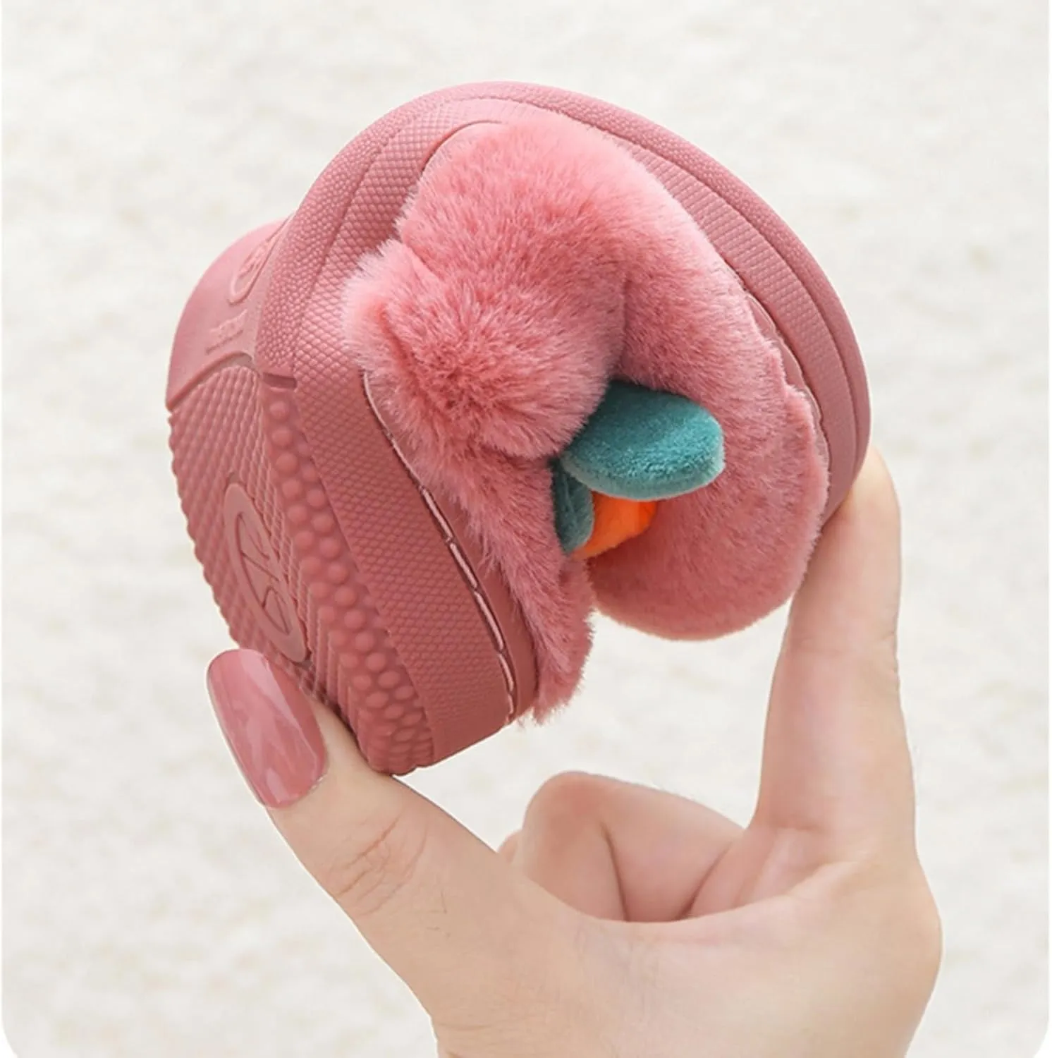 Toddler House Slippers Winter Boys Girls Warm Fuzzy Slippers Kids Non-Slip Indoor Outdoor Household Shoes