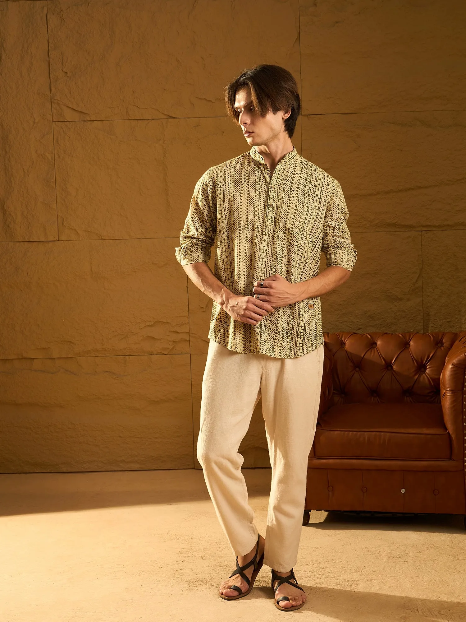 Traditional Printed Short Casual Kurta