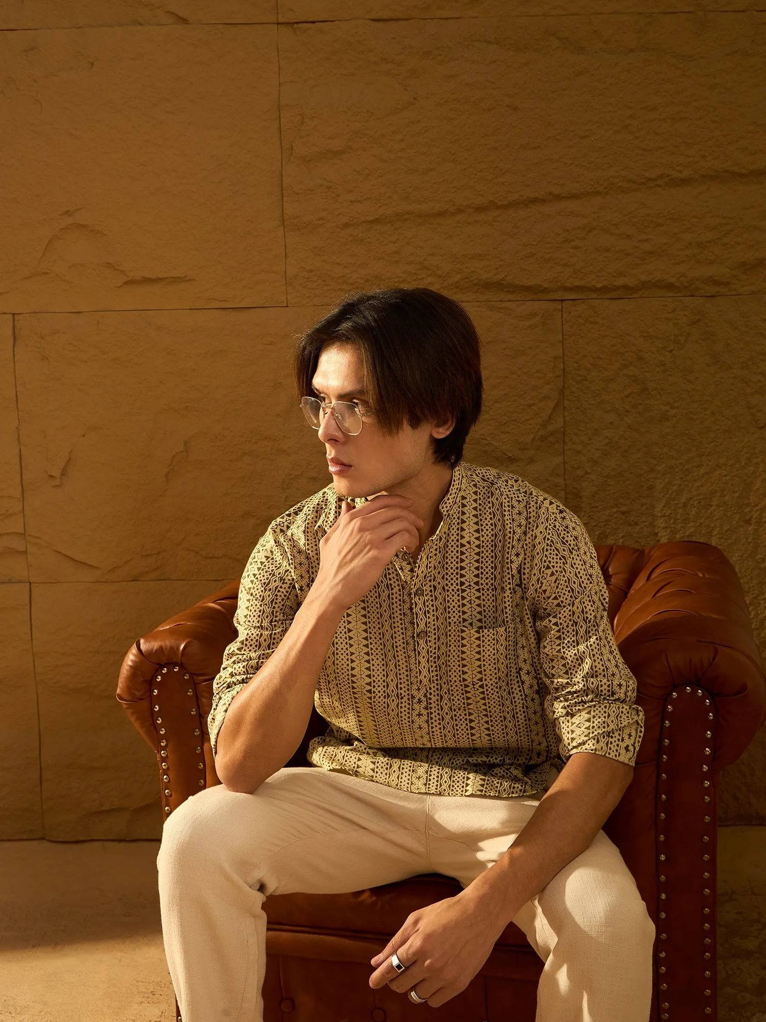 Traditional Printed Short Casual Kurta