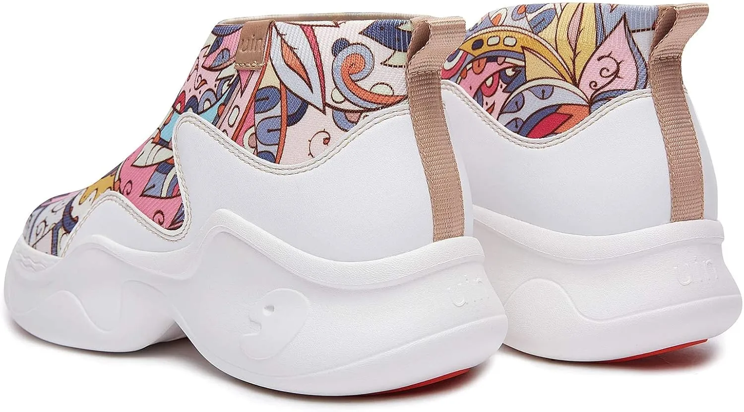 UIN Women's High Top Knitted Chunky Sneakers Casual Lightweight Comfort Dad Shoes Palma 