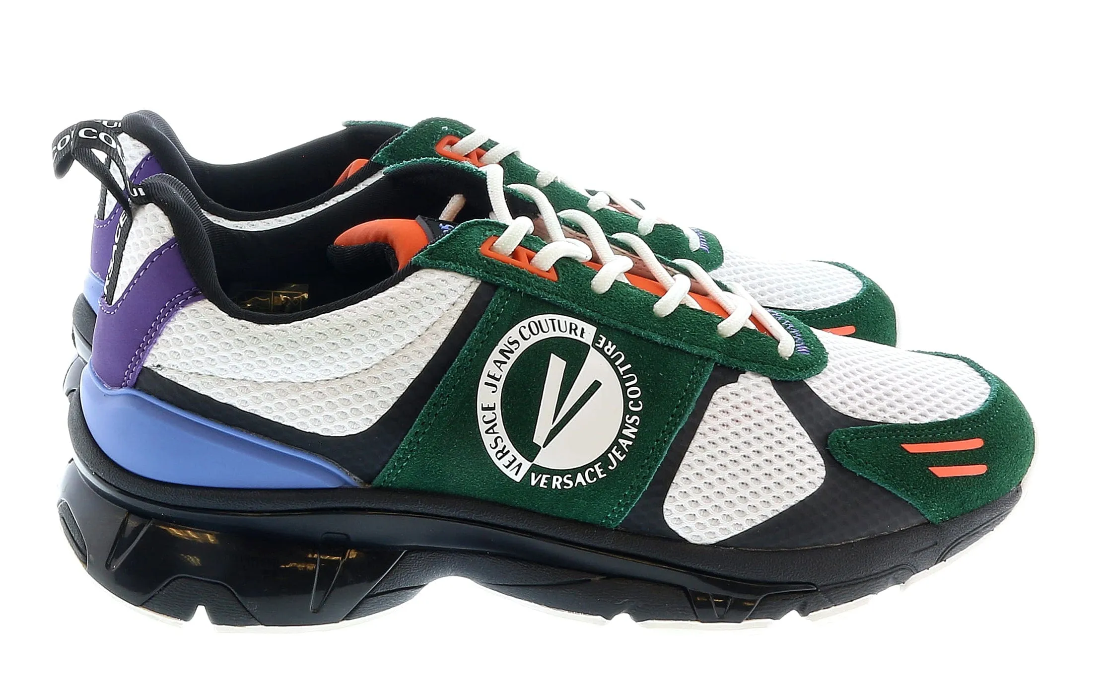 Versace Jeans Couture White/Multi V- Logo Fashion Sneakers-