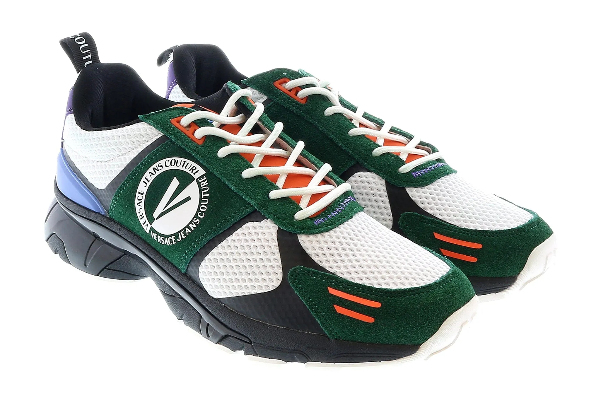 Versace Jeans Couture White/Multi V- Logo Fashion Sneakers-