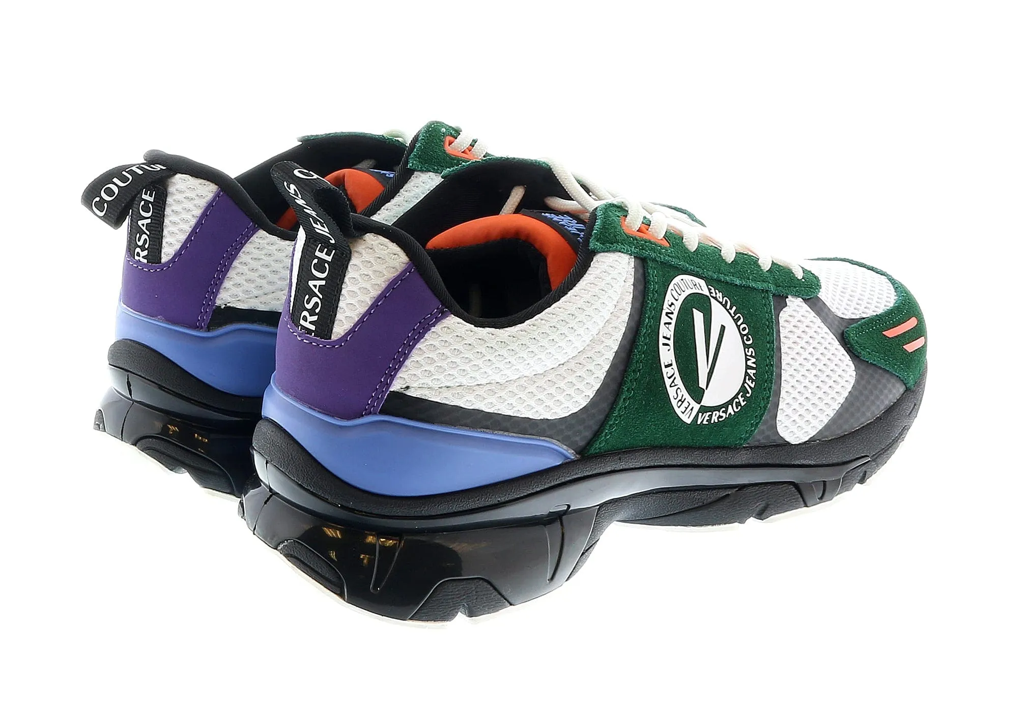 Versace Jeans Couture White/Multi V- Logo Fashion Sneakers-