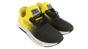 Versace Jeans Couture Yellow/Black Gradient Lace Up Athletic Sneakers
