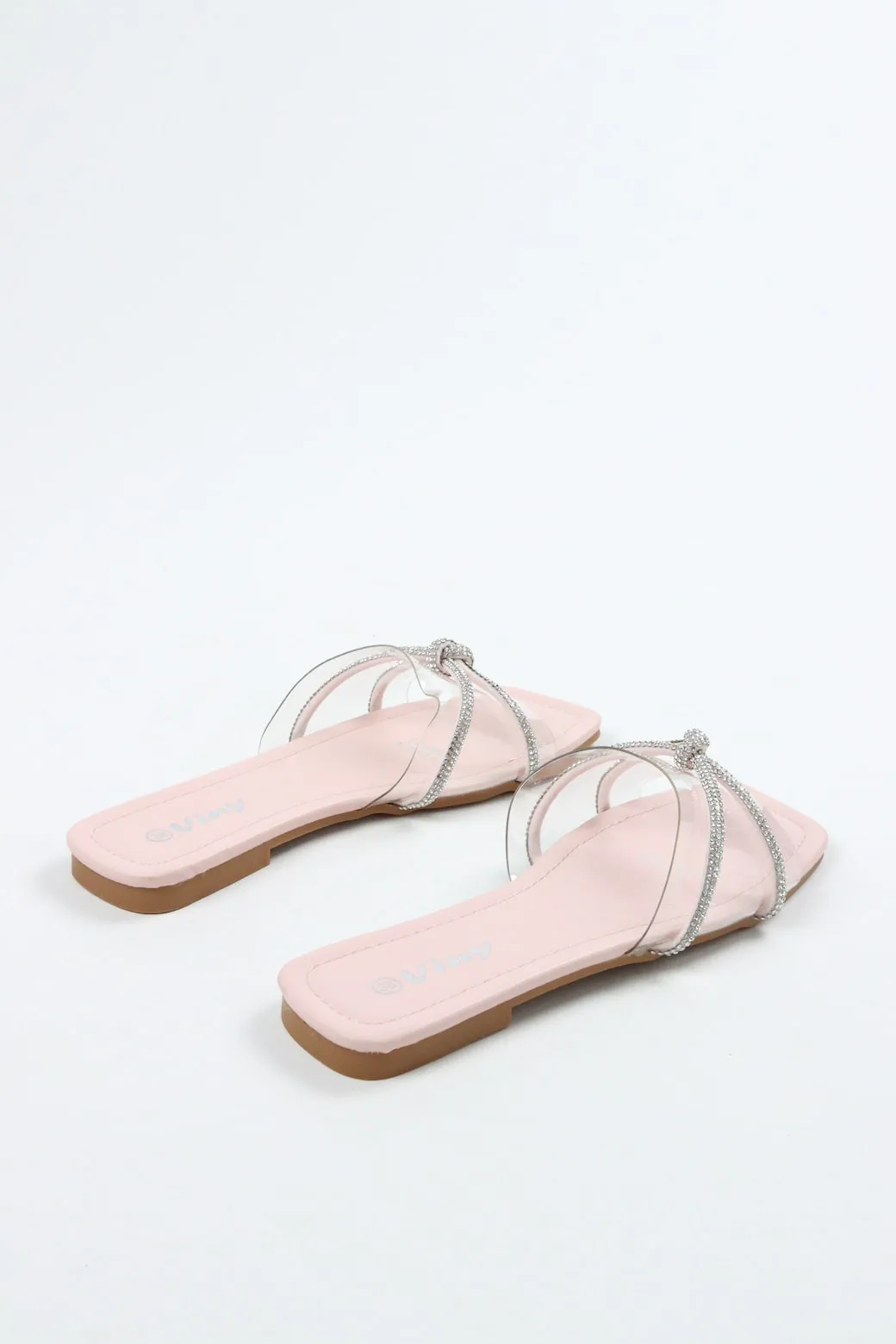 Viny - Women's Transparent Sparkle Flats
