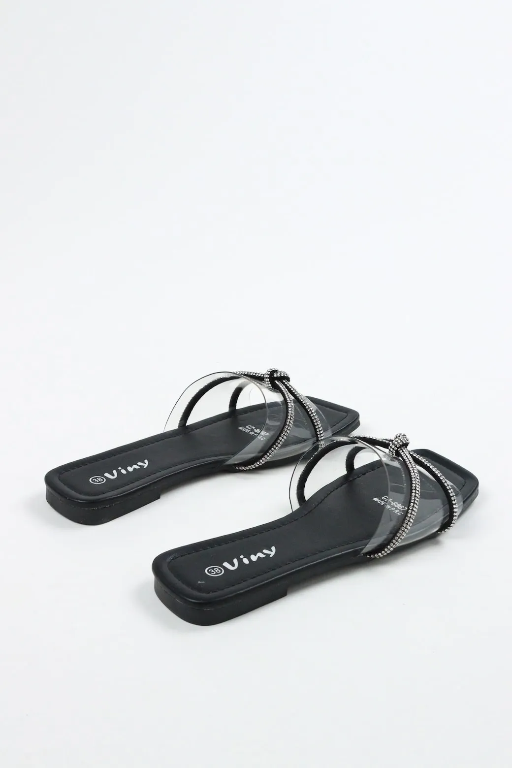 Viny - Women's Transparent Sparkle Flats