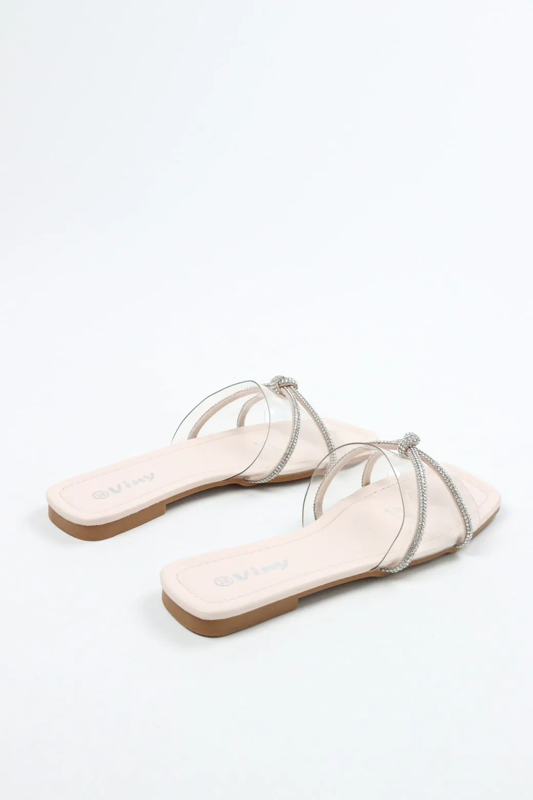 Viny - Women's Transparent Sparkle Flats