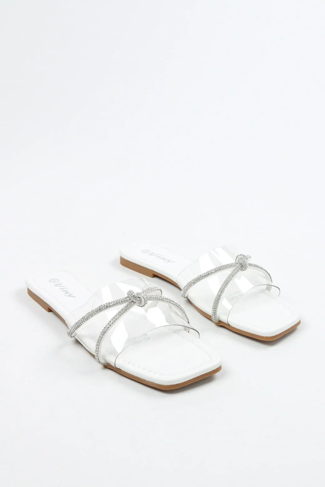 Viny - Women's Transparent Sparkle Flats