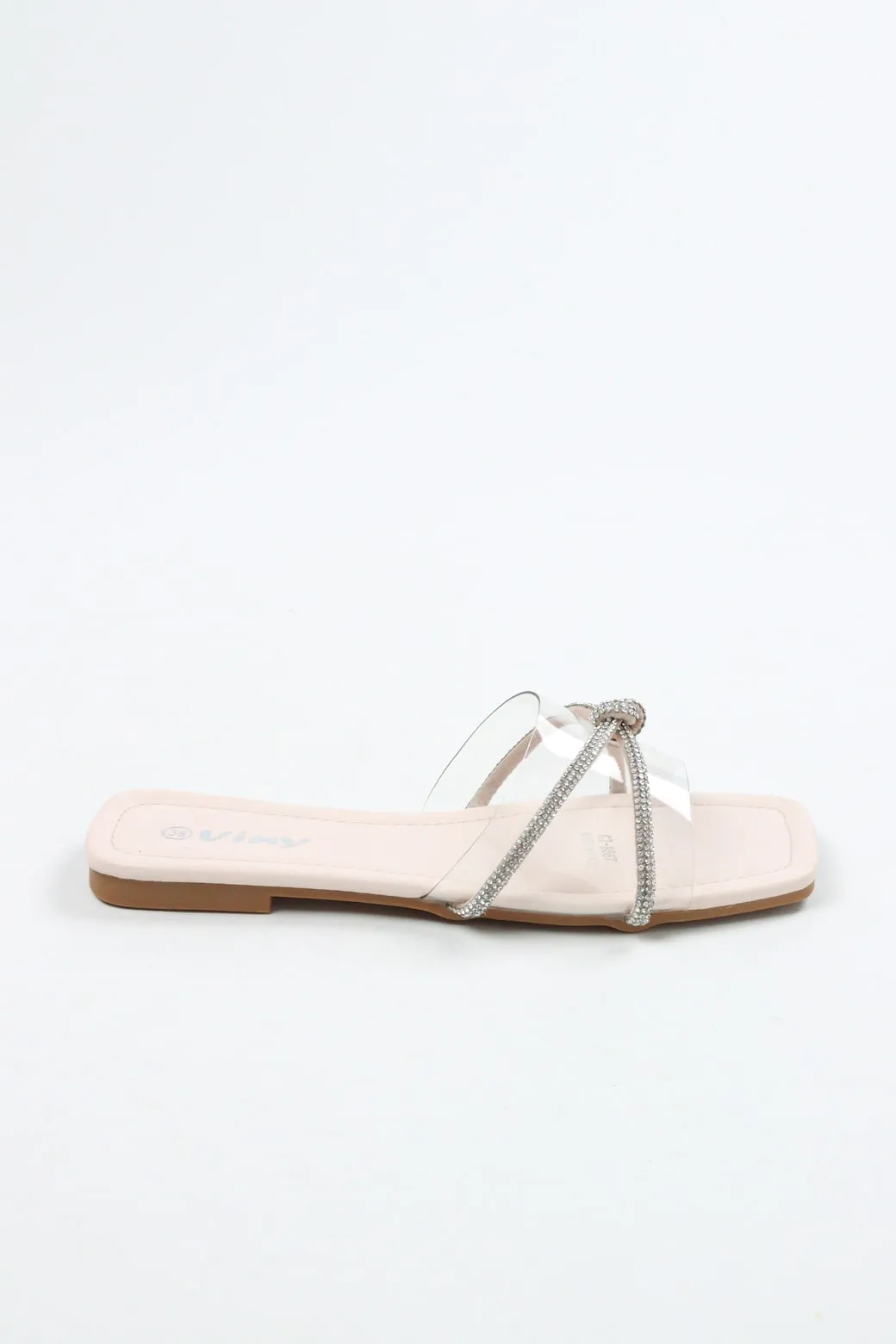 Viny - Women's Transparent Sparkle Flats