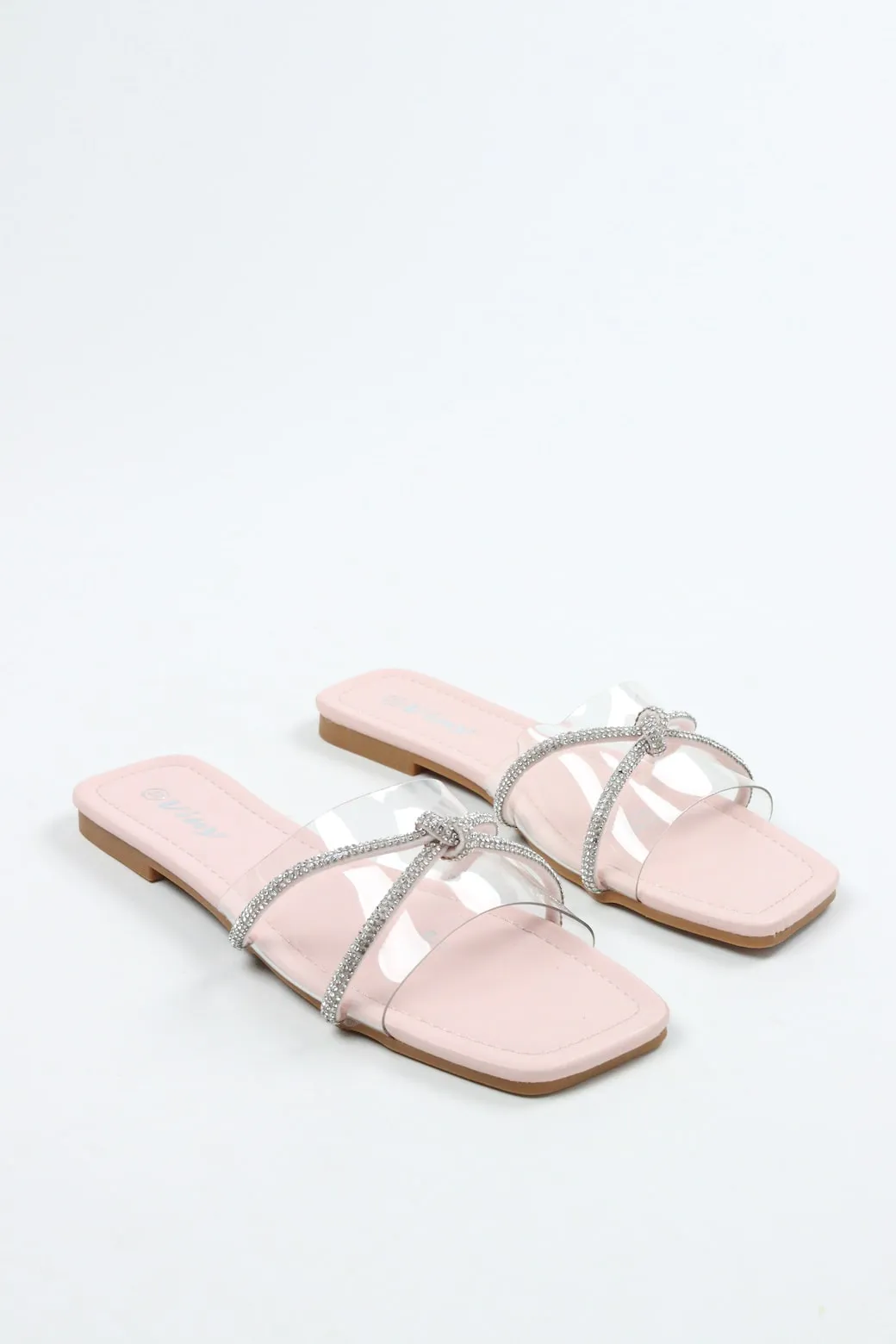 Viny - Women's Transparent Sparkle Flats