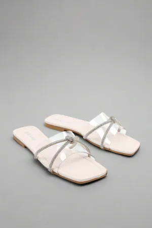 Viny - Women's Transparent Sparkle Flats