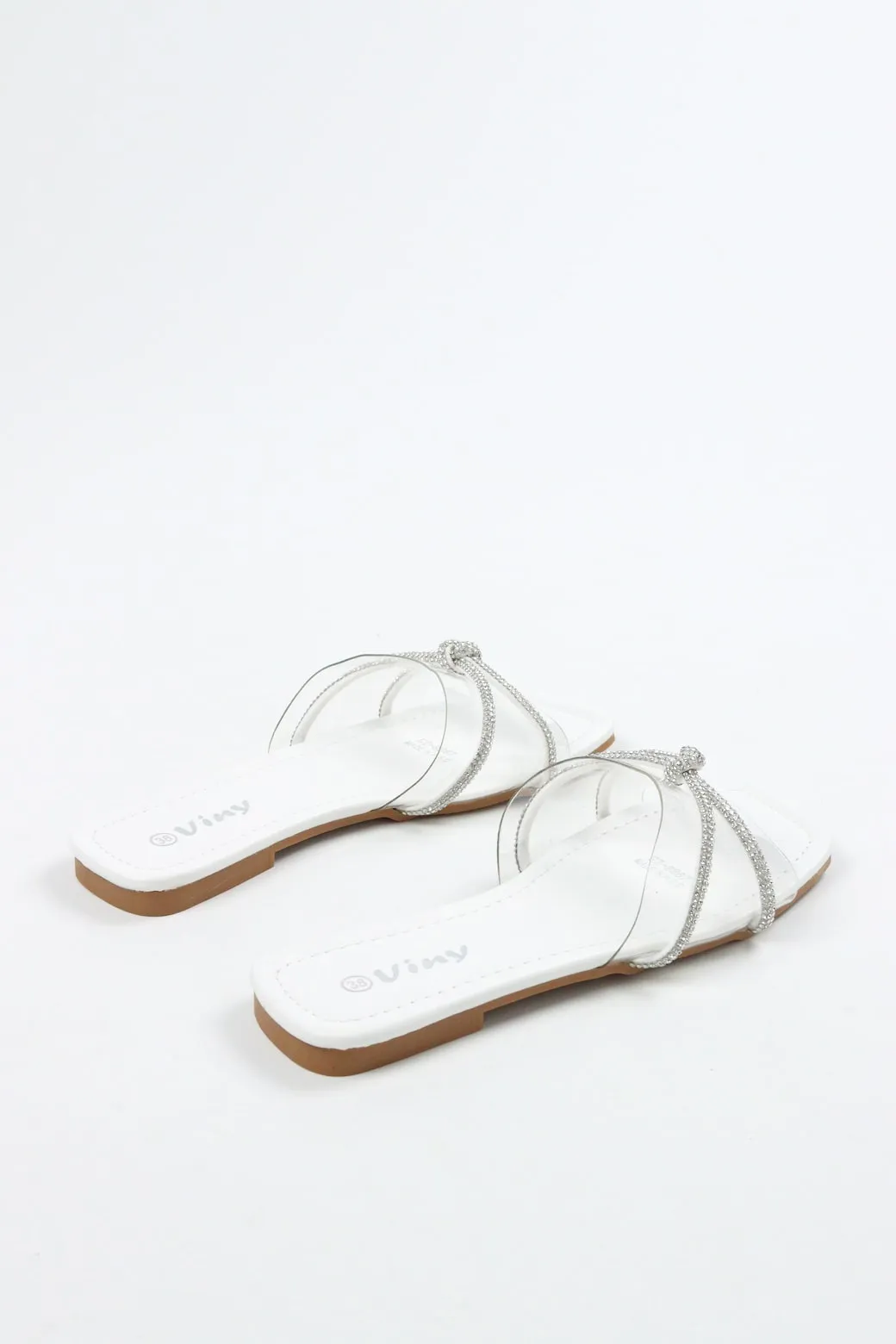 Viny - Women's Transparent Sparkle Flats