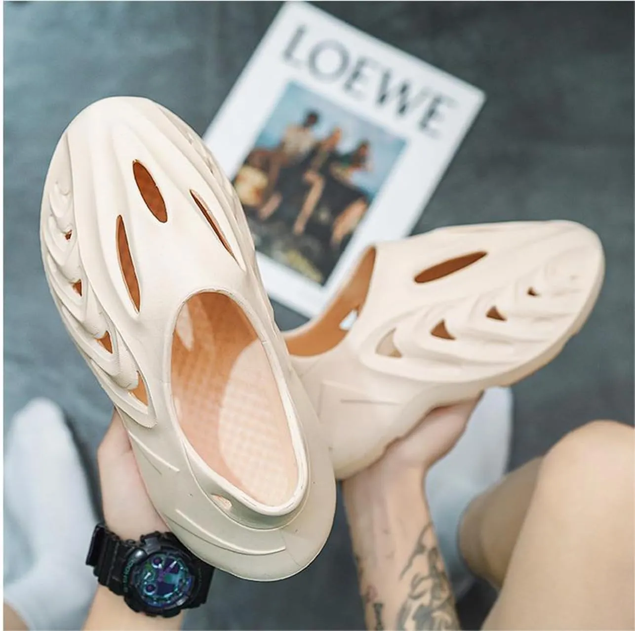 vioxthak Foam Runners for kids Girls Boys Cloud Slides Sandals Casual Sneakers Running Shoes Pillow Kid's Beach shoes Big Kids Lightweight Non-Slip Classic Little Kids Indoor Outdoor