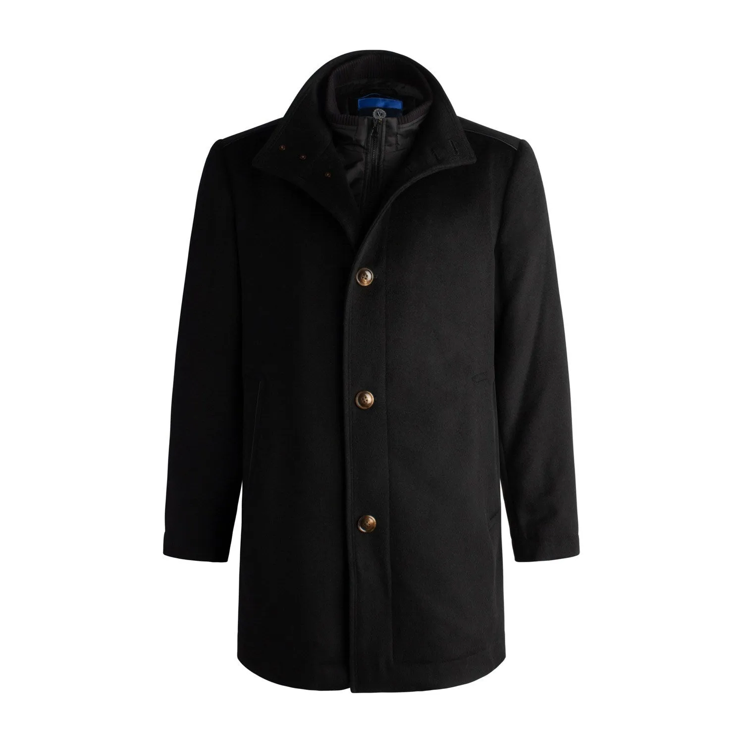 Viyella 6 Button Wool Cashmere Blend Coat with Zip out Wind Blocker