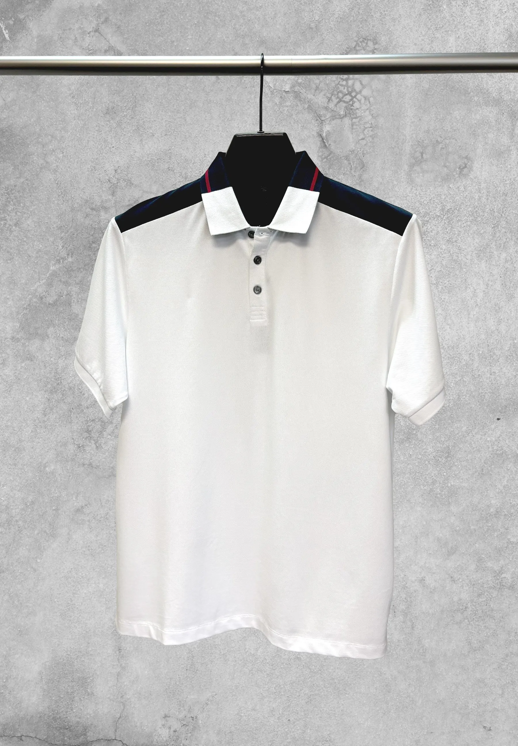 Viyella Cut and Sew Polo with Contrast Shoulders