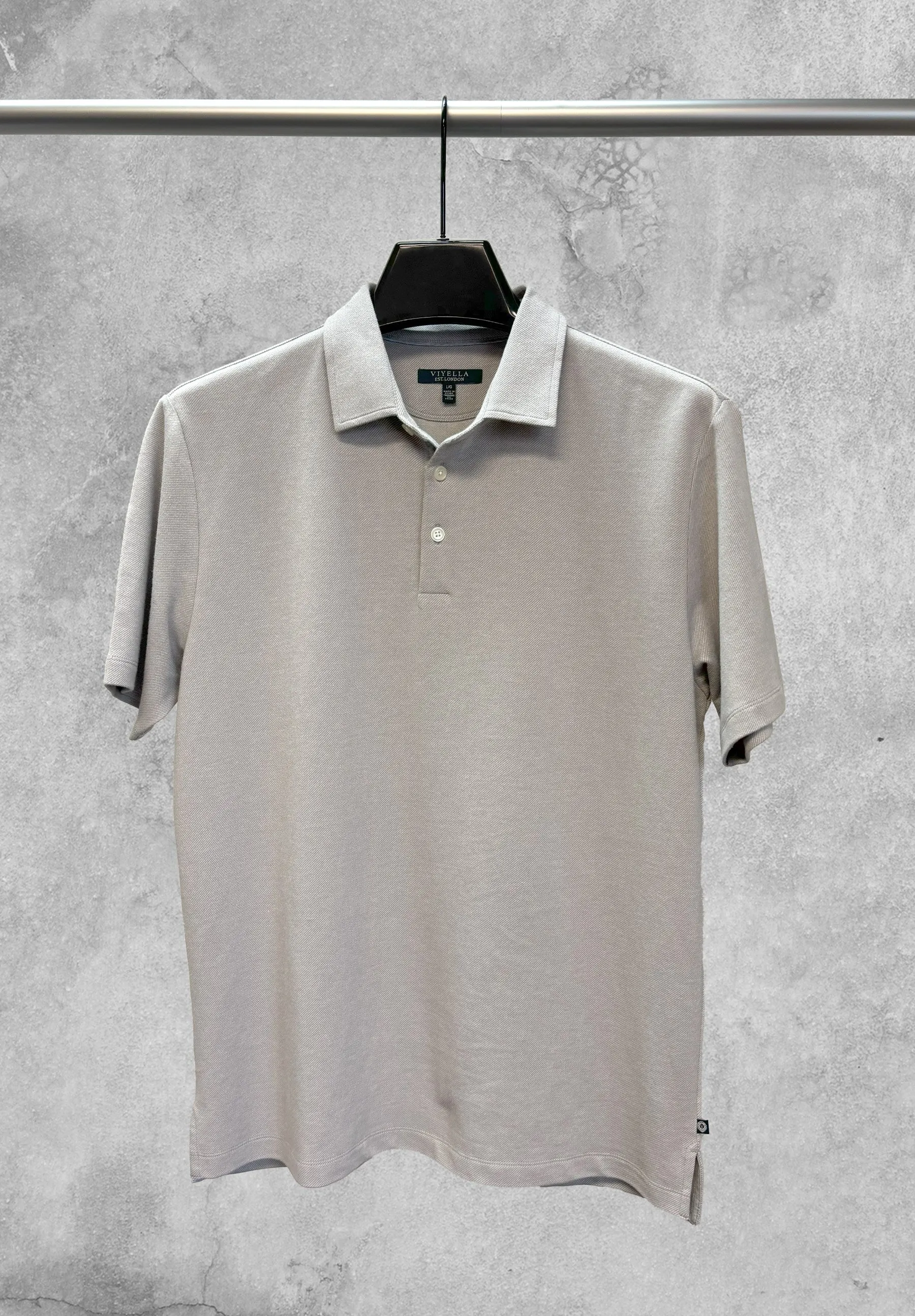 Viyella Herringbone Polo with Stretch