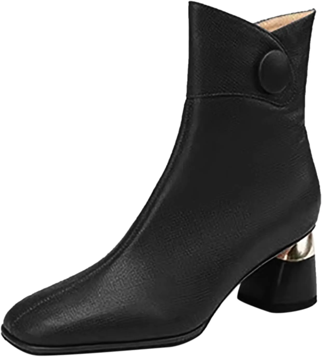 Womens Boots Fall 2024 Ankle Womens Booties with Heel Black Womens Cowboy Boots Womens Bootie with Heel Round Toe Pointed Toe