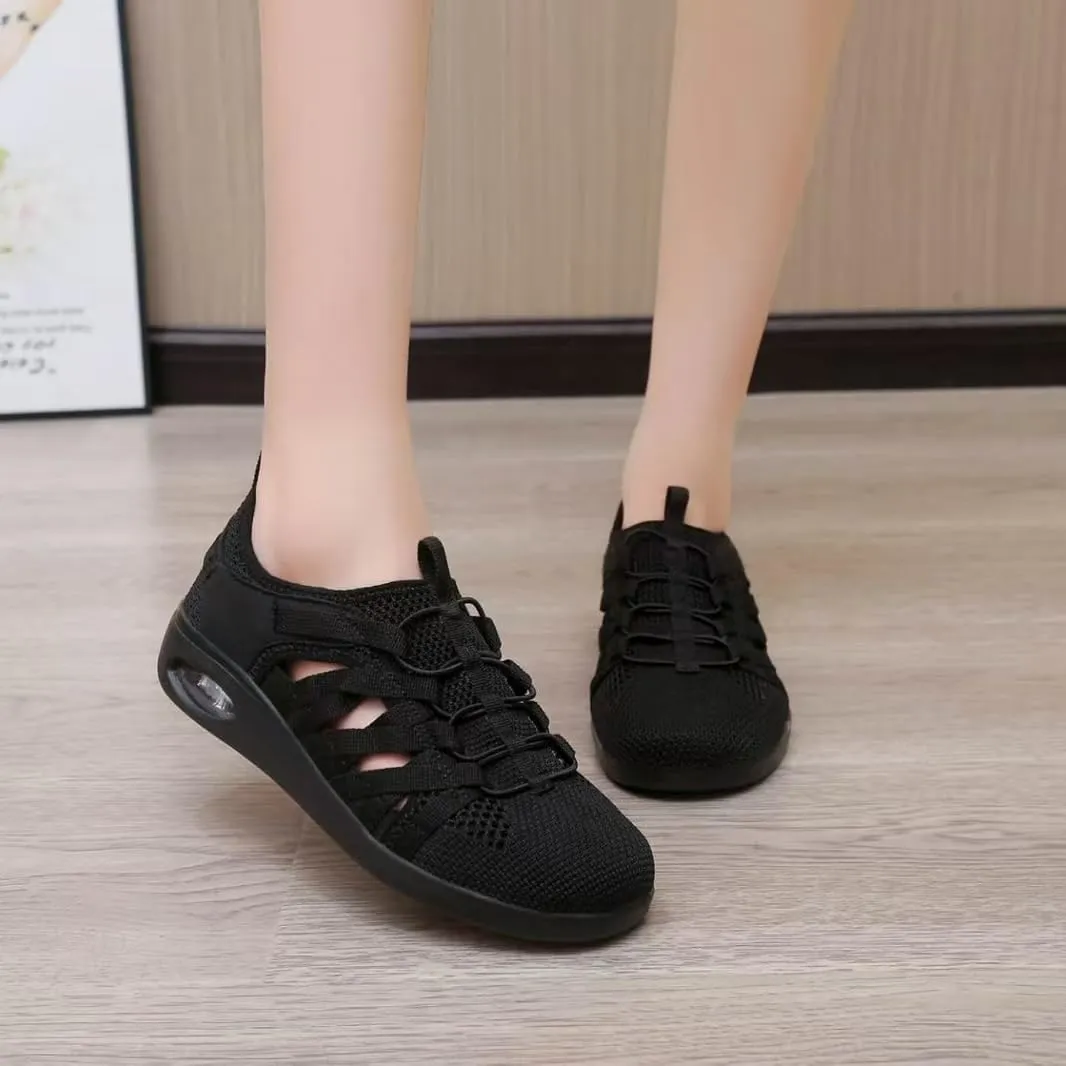 Womens Breathable Mesh Air Cushion Slip-On Loafers Summer Lightweight Casual Nurse Workout Walking Shoes