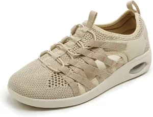 Womens Breathable Mesh Air Cushion Slip-On Loafers Summer Lightweight Casual Nurse Workout Walking Shoes
