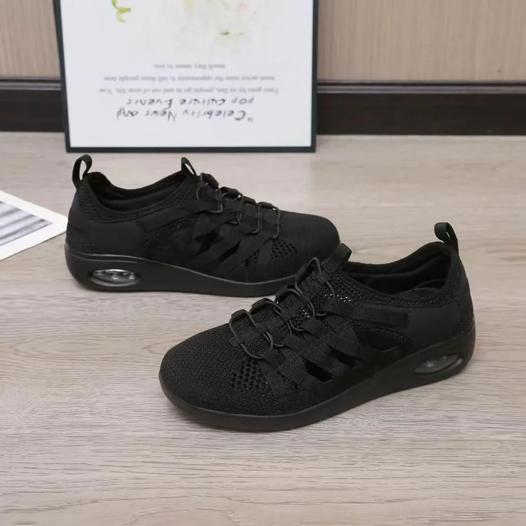 Womens Breathable Mesh Air Cushion Slip-On Loafers Summer Lightweight Casual Nurse Workout Walking Shoes