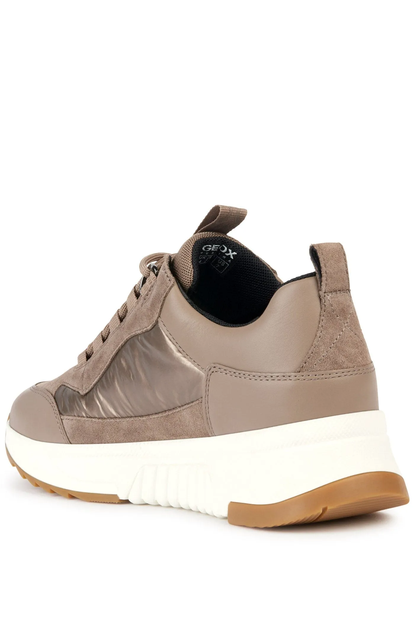 Womens Falena ABX Nappa & Suede Trainers - Dark Taupe