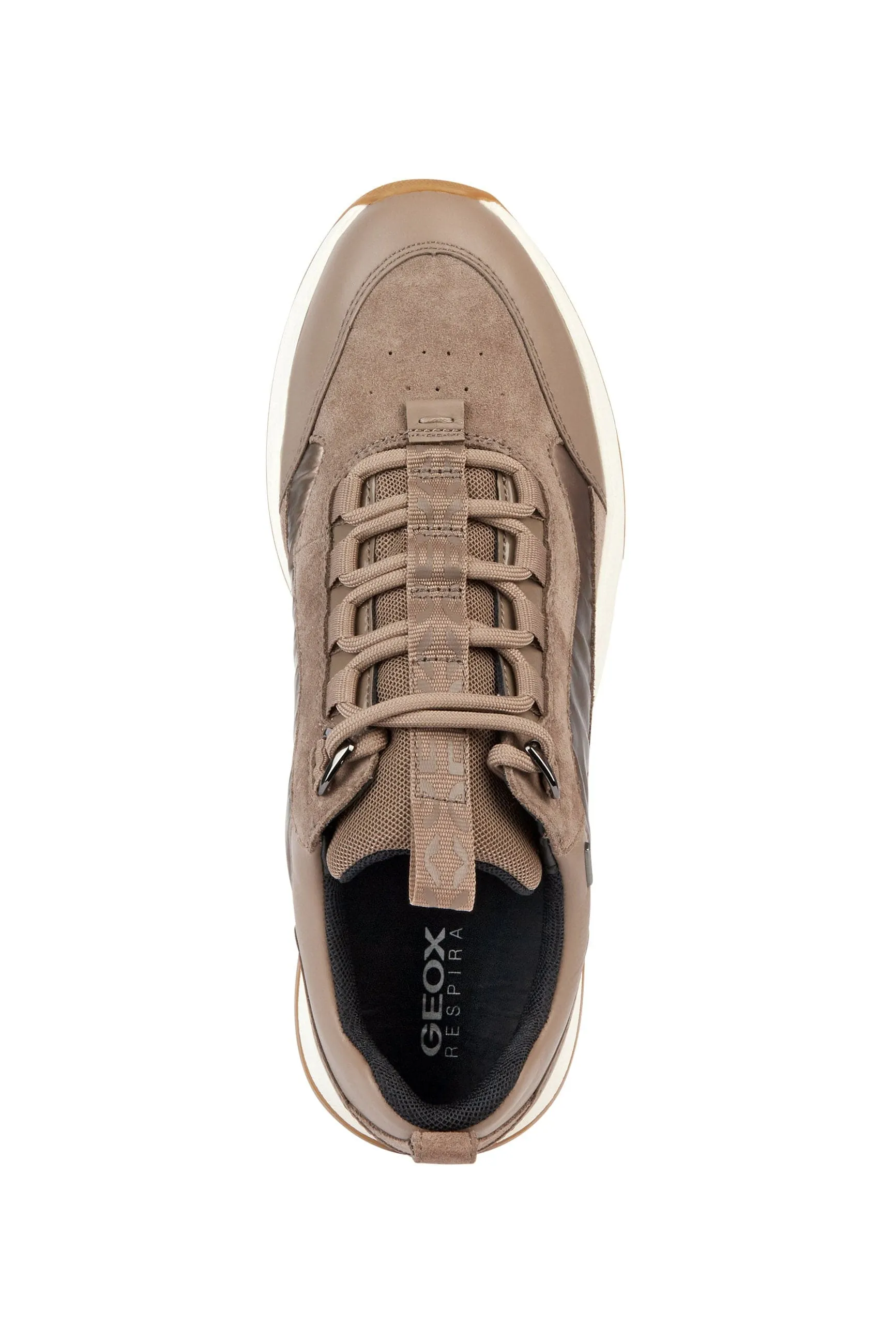 Womens Falena ABX Nappa & Suede Trainers - Dark Taupe