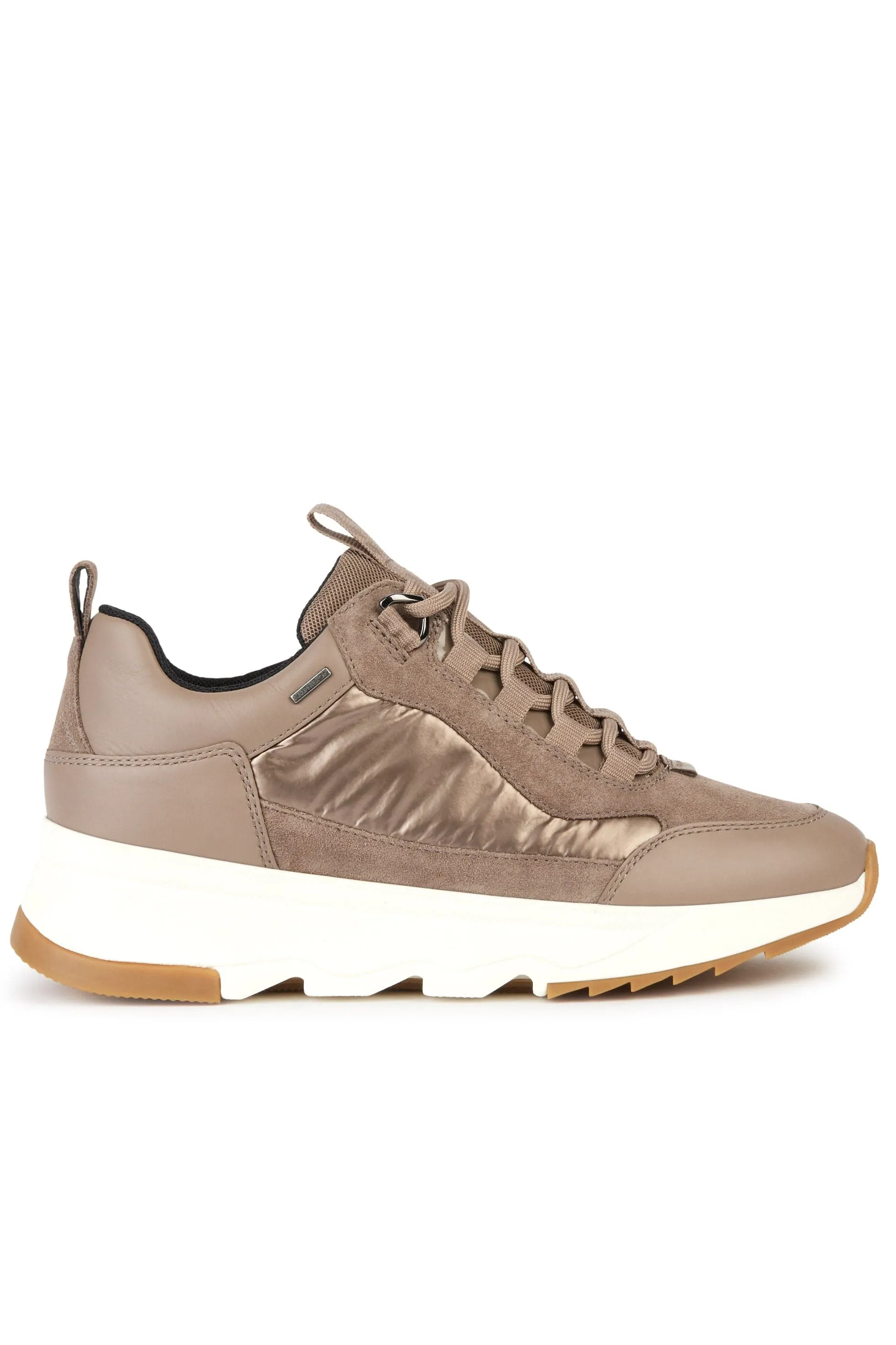 Womens Falena ABX Nappa & Suede Trainers - Dark Taupe