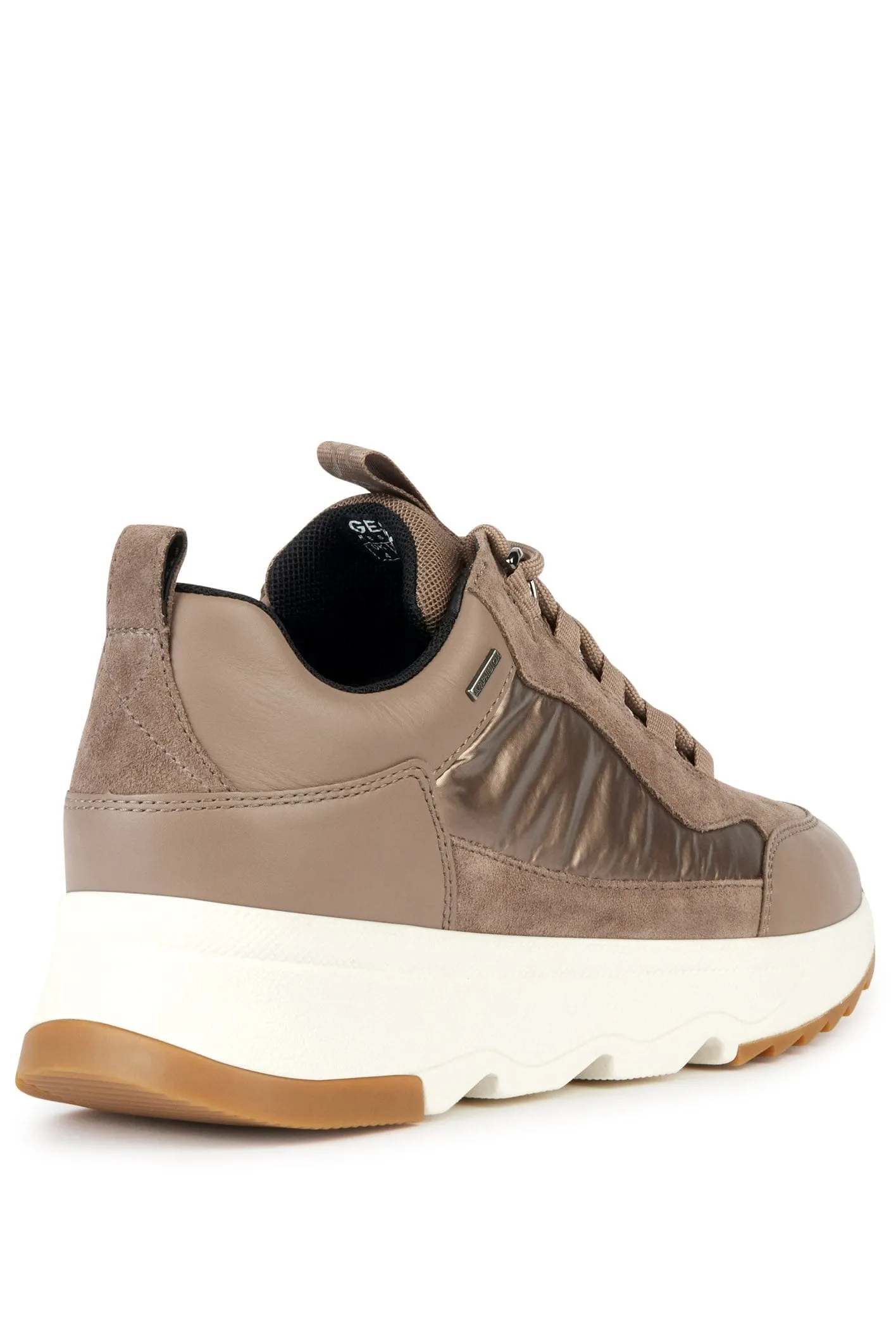 Womens Falena ABX Nappa & Suede Trainers - Dark Taupe
