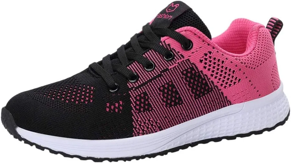 Womens Lace Up Running Shoes Non Slip Walking Shoes Mens Casual Shoes Mesh Ladies Casual Shoes Walking Sneakers Steel Toe Tennis Shoe Trainers Shoe
