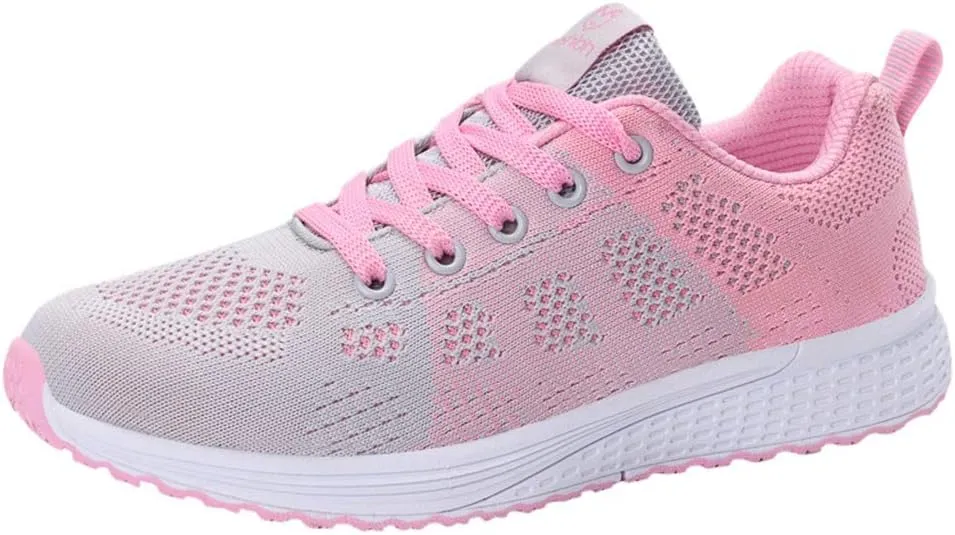 Womens Lace Up Running Shoes Non Slip Walking Shoes Mens Casual Shoes Mesh Ladies Casual Shoes Walking Sneakers Steel Toe Tennis Shoe Trainers Shoe