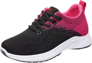 Womens Lace Up Walking Shoes Memory Foam Lightweight Comfort Running Shoes for Men Walking Men's Shoes Casual Brown Sneakers Black Tennis Shoe Cross Trainer Shoe